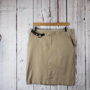 Chaps Pencil SKirt Womens Size 10 Stretch Cotton Knee Length Beige